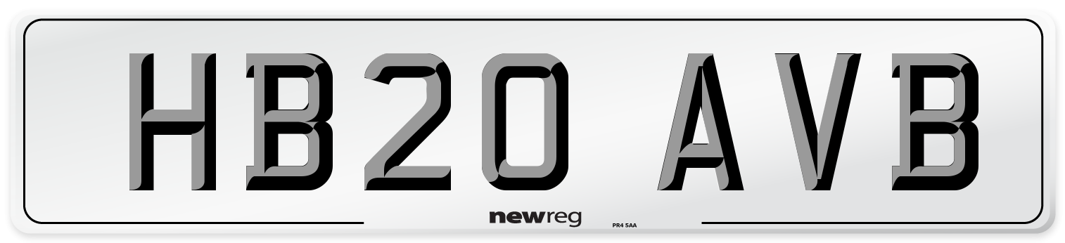 HB20 AVB Number Plate from New Reg